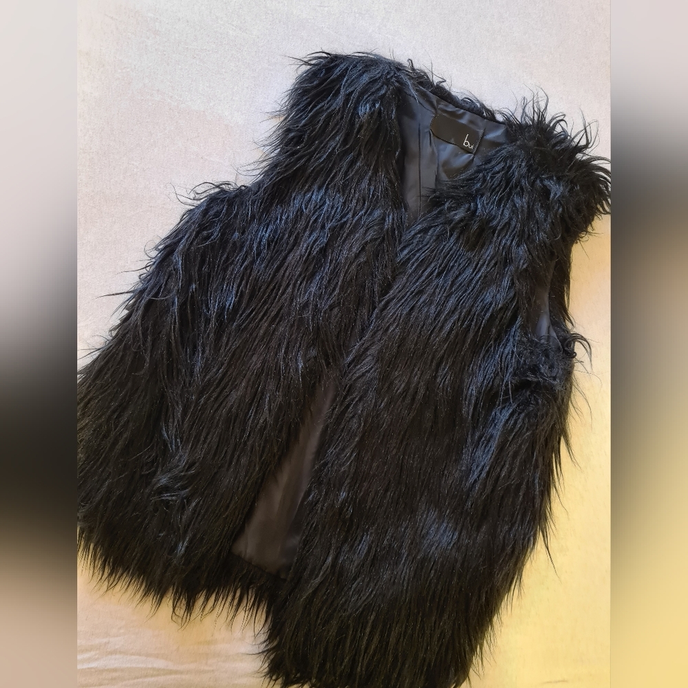 Faux Fur Black Vest